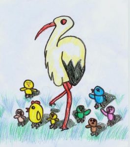 【圖四】(網路截圖) 這批「靛藍/新小孩」一如「鶴立雞群」中的「鶴」(張, 2011)，容易因不被了解而被當成「怪雞」或「病雞」